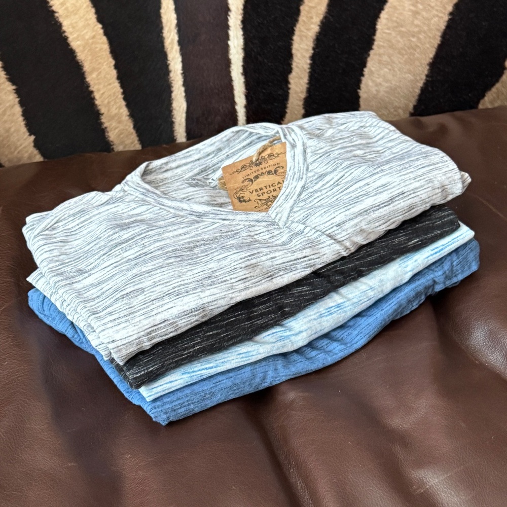 KEEP or RESELL! 4 NWT V-neck Pocket T-shirts 4 PACK! SLIM FIT $128 retail! - Picture 11 of 16